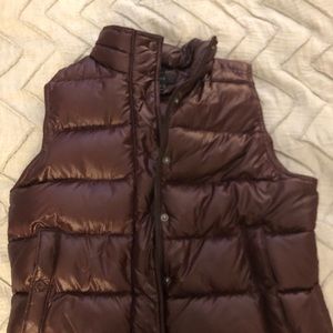 J. Crew Maroon Puffer Vest